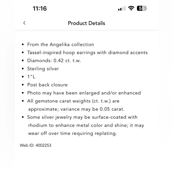 David Yurman Angelika Sterling Silver Hoop Earrings with Pavé - Picture 9 of 13